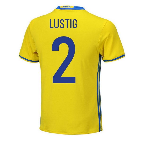 Camiseta Sweden 1ª Lustig 2018 Amarillo